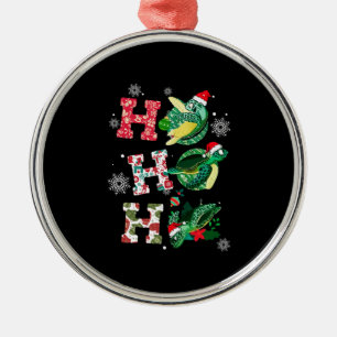 Funny Turtle Christmas Lovers Metal Ornament