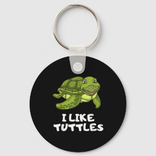 Funny Turtle Clothing - Turtle Meme I Like Turtle Key Ring