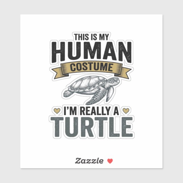Funny Turtle Costume Vintage Engraving Design_1 (Sheet)