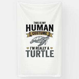 Funny Turtle Costume Vintage Engraving Design_1 Banner