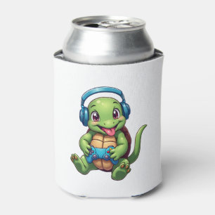 Funny Turtle Gamer Gaming Turtles Video Game (1) Can Cooler