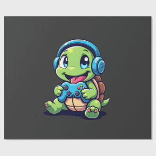 Funny Turtle Gamer Gaming Turtles Video Game (1) Wrapping Paper