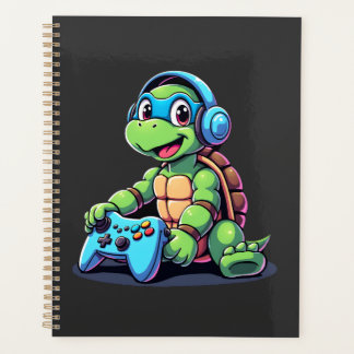 Funny Turtle Gamer Gaming Turtles Video Game (2) Planner