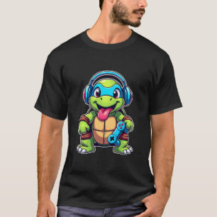 Funny Turtle Gamer Gaming Turtles Video Game (4) T-Shirt