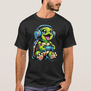 Funny Turtle Gamer Gaming Turtles Video Game T-Shirt
