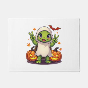 Funny Turtle Ghost Pumpkin Boo Halloween Kids Mens Doormat