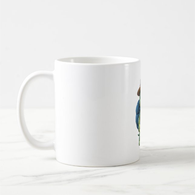 Funny Turtle Hiking Graphic Camping Lover Adventur Coffee Mug (Left)