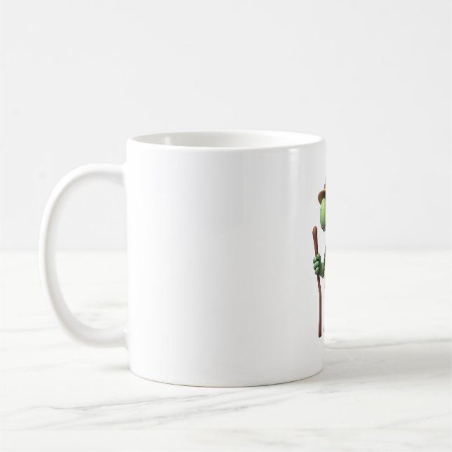 Funny Turtle Hiking Graphic Camping Lover Adventur Coffee Mug (Left)