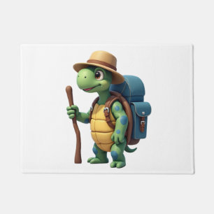 Funny Turtle Hiking Graphic Camping Lover Adventur Doormat