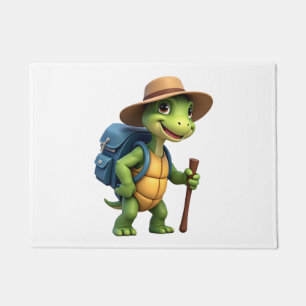 Funny Turtle Hiking Graphic Camping Lover Adventur Doormat