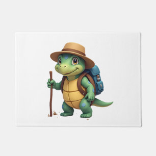 Funny Turtle Hiking Graphic Camping Lover Adventur Doormat