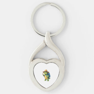 Funny Turtle Hiking Graphic Camping Lover Adventur Key Ring