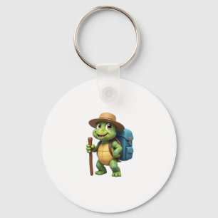 Funny Turtle Hiking Graphic Camping Lover Adventur Key Ring