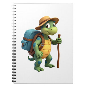 Funny Turtle Hiking Graphic Camping Lover Adventur Notebook