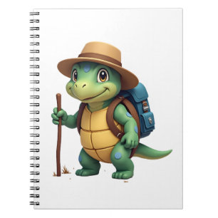 Funny Turtle Hiking Graphic Camping Lover Adventur Notebook