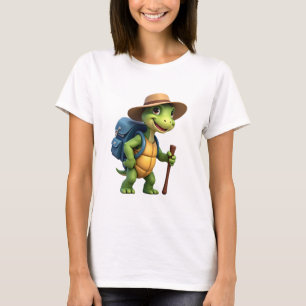 Funny Turtle Hiking Graphic Camping Lover Adventur T-Shirt