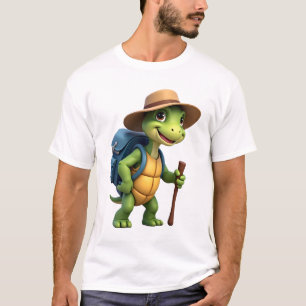 Funny Turtle Hiking Graphic Camping Lover Adventur T-Shirt