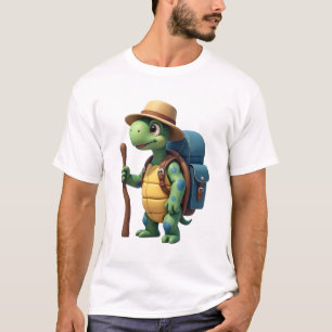 Funny Turtle Hiking Graphic Camping Lover Adventur T-Shirt