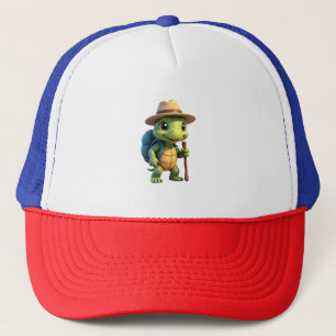 Funny Turtle Hiking Graphic Camping Lover Adventur Trucker Hat