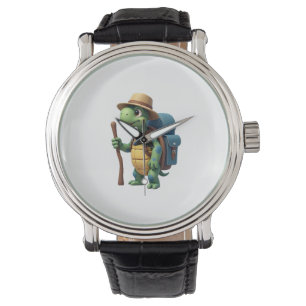 Funny Turtle Hiking Graphic Camping Lover Adventur Watch
