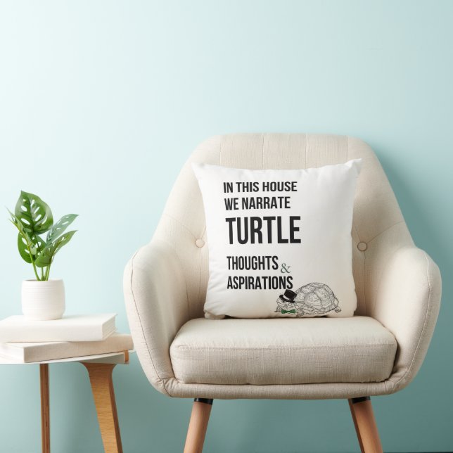 Funny TURTLE lovers quote Cushion (Chair)