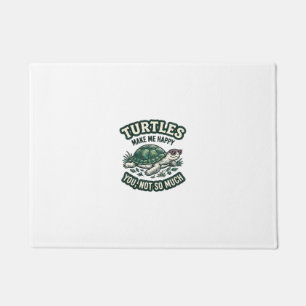 Funny Turtle Make Me Happy Vintage Doormat