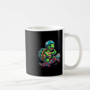 Funny Turtle On Skateboard With Shell Yeah Skatebo Coffee Mug