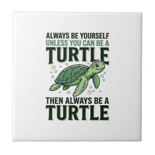 Funny Turtle Quote Vintage Engraving Design_1 Ceramic Tile