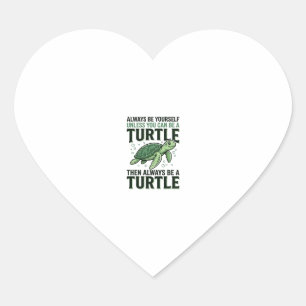 Funny Turtle Quote Vintage Engraving Design_1 Heart Sticker