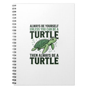 Funny Turtle Quote Vintage Engraving Design_1 Notebook