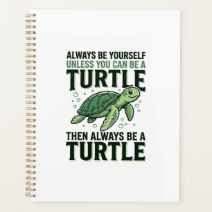 Funny Turtle Quote Vintage Engraving Design_1 Planner