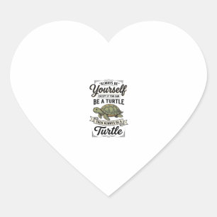 Funny Turtle Quote Vintage Engraving Design (2)_1 Heart Sticker