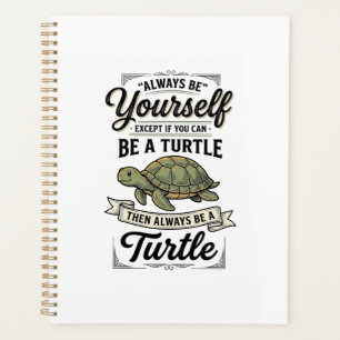 Funny Turtle Quote Vintage Engraving Design (2)_1 Planner