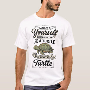 Funny Turtle Quote Vintage Engraving Design (2)_1 T-Shirt