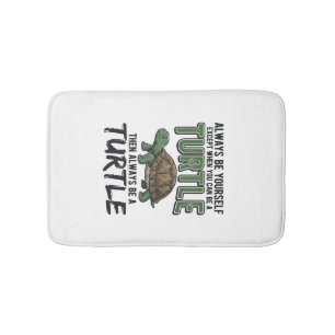 Funny Turtle Quote Vintage Vector Design_1 Bath Mat