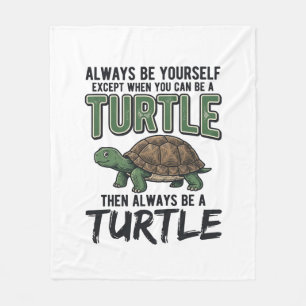 Funny Turtle Quote Vintage Vector Design_1 Fleece Blanket