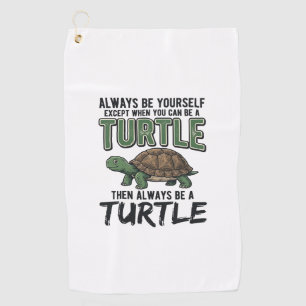 Funny Turtle Quote Vintage Vector Design_1 Golf Towel