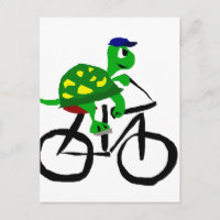 Funny Turtle Riding Bicycle