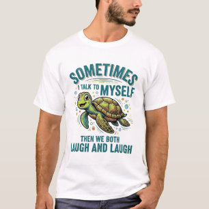 Funny Turtle Talking To Myself Vintage Shirt Desig