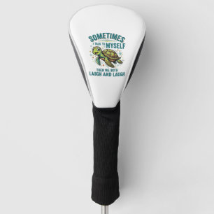 Funny Turtle Talking To Myself Vintage Shirt Desig Golf Head Cover
