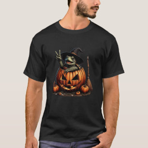 Funny Turtle Witch Pumpkin Halloween Mens Womens K T-Shirt