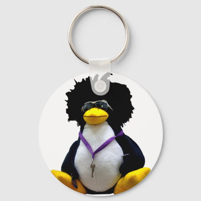 Funny Tux Llavero Key Ring (Front)