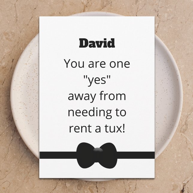 Funny Tux Will You Be My Usher Digital Card (Creator Uploaded)