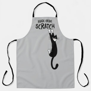 Funny Tuxedo Cat Made From Scratch Apron