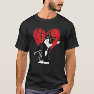 Funny Tuxedo Cat Meow Together Valentineu2019s Day T-Shirt