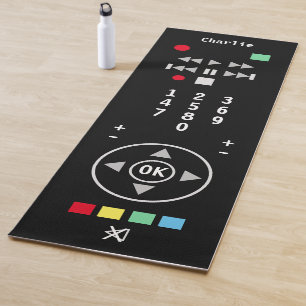 Funny TV Remote Personalised Yoga Mat