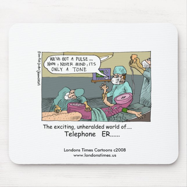 Funny TV Show "E.R" Parody Mouse Pad (Front)