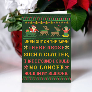 Funny Twas the Night Before Christmas Humourous Holiday Card