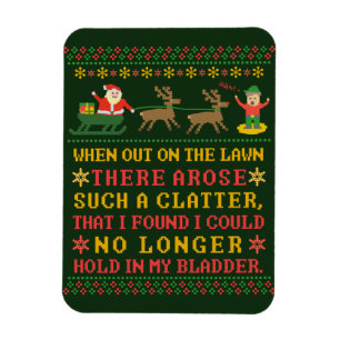 Funny Twas the Night Before Christmas Humourous Magnet