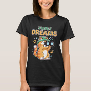 Funny Tweet Dreams Cute Cat Bird Watching Toddler T-Shirt